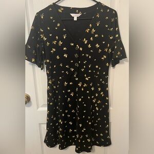 LC Lauren Conrad Button Front Fit & Flare Dress